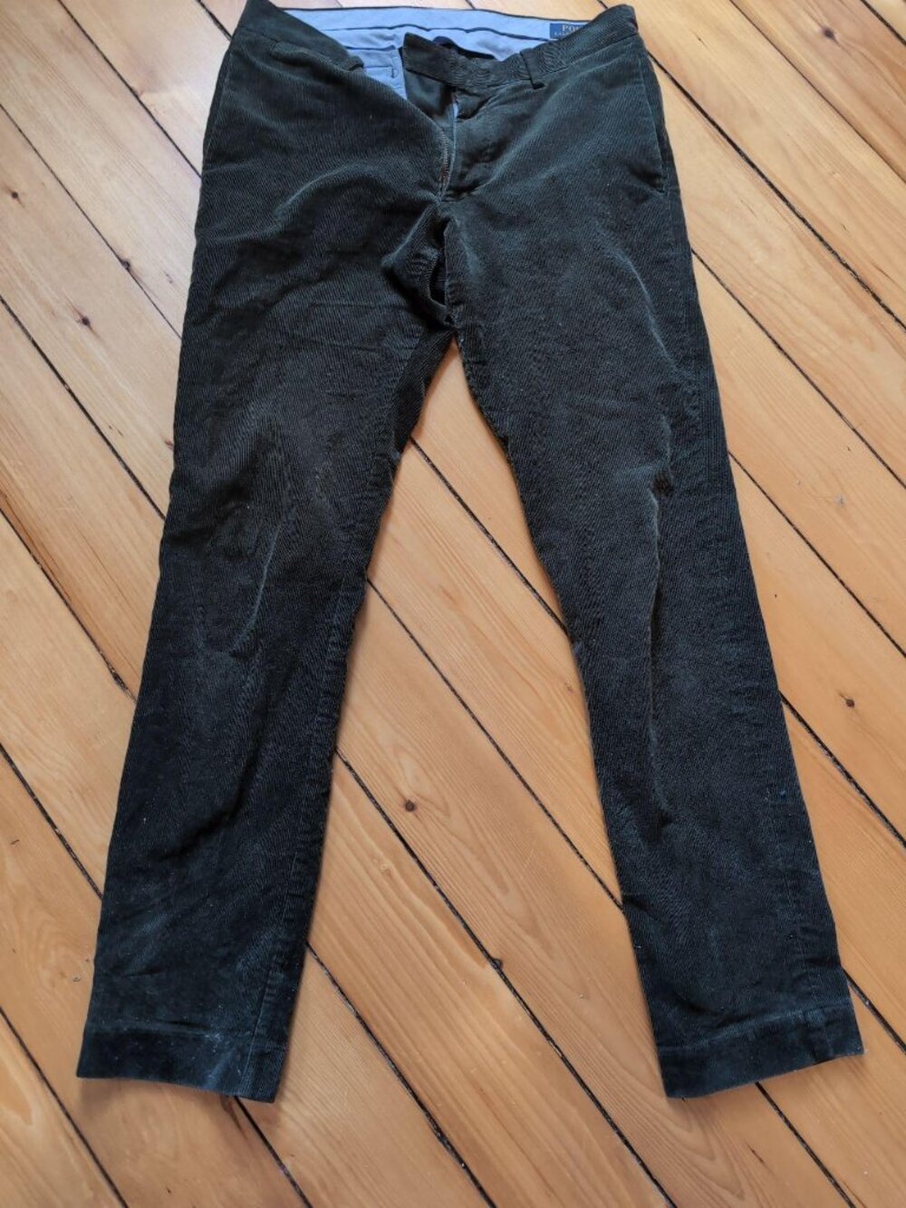 Polo Ralph Lauren Classic Fit Green Corduroy Trousers Pants